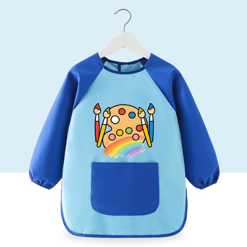 Langärmlige, wasserdichte Kunstschürze und Lätzchen für Kinder
