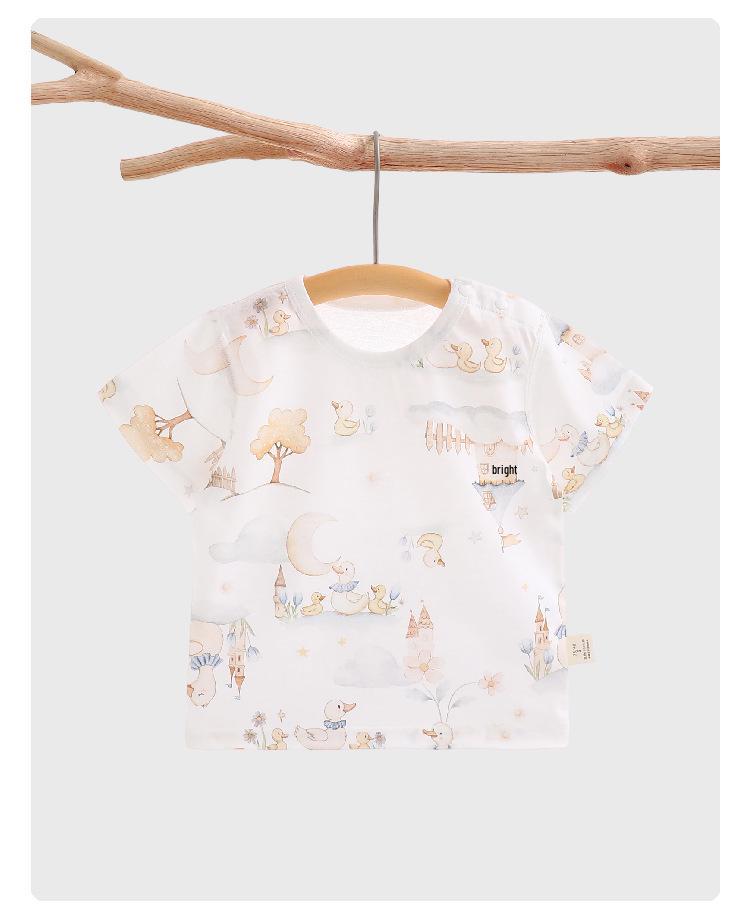 Summer Kids’ Short Sleeve Cotton T-Shirt: Breathable, Sweat-wicking, Skin-friendly