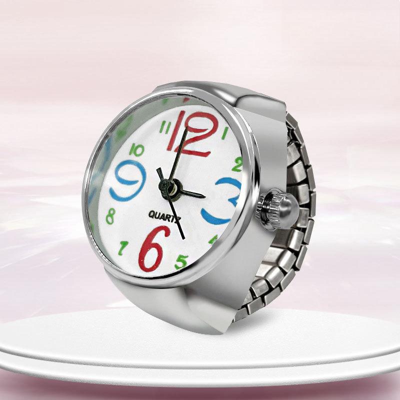 Men Women Creative Round Elastic Quartz Finger Ring Watch Fashion Couple Watch for Lovers