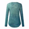 Ladies Atmospheric Fashion Loose Casual Tie Print V-Neck Long Sleeve Top