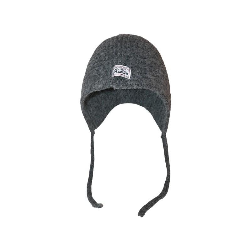 Korean Knitted Balaclava for Women In Autumn and Winter with Large Head Circumference Small Face Warm Ear Protection  Woolen Hat  Pullover Hat