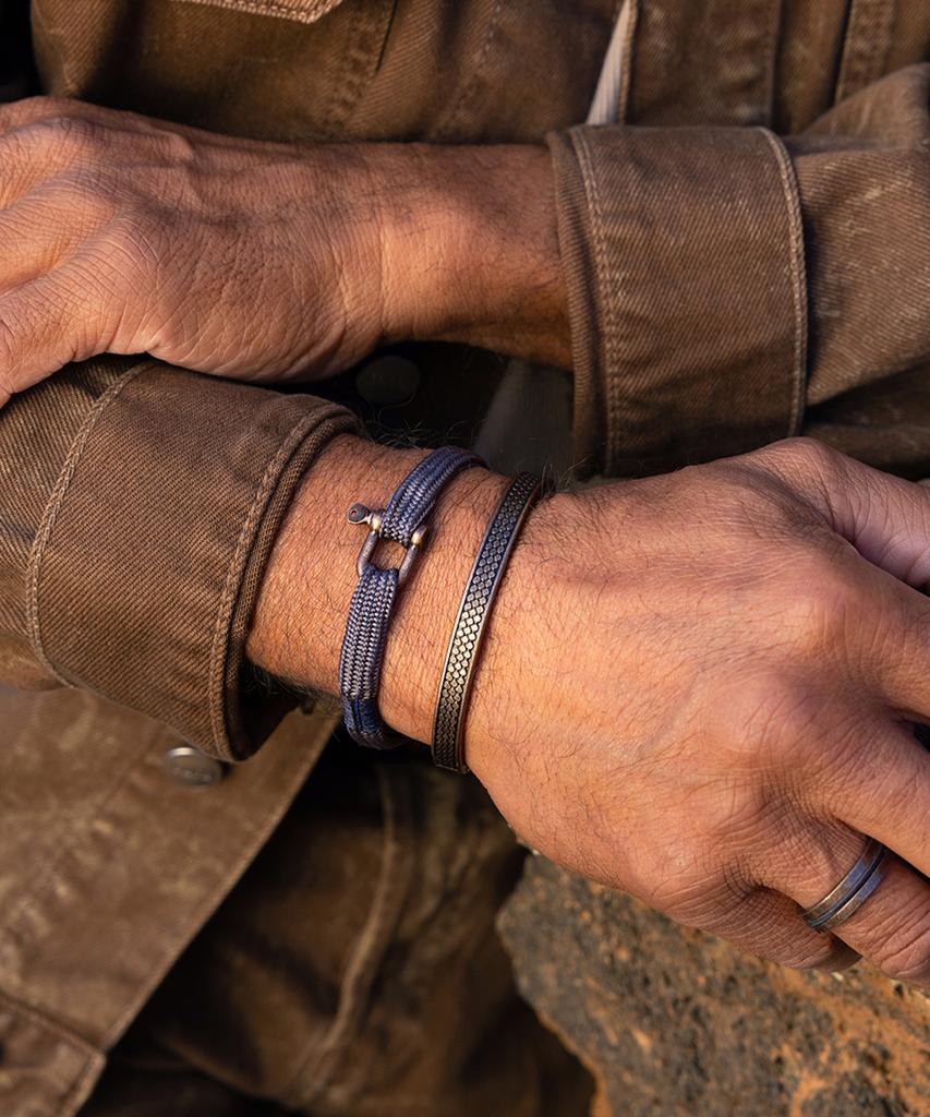 Pig&Hen Vicious Big Bracelet - Slate Gray X Bronze