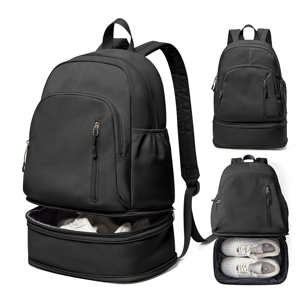 Large Capacity College Student Backpack Wet Dry Separation Students School Bags  Unisex