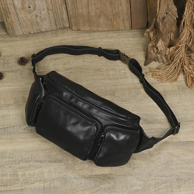 Super měkká pravá kůže Pánská náprsní taška Multifunkční Vrchní vrstva Hovězí kůže Jedna Crossbody Designová Luxusní taška