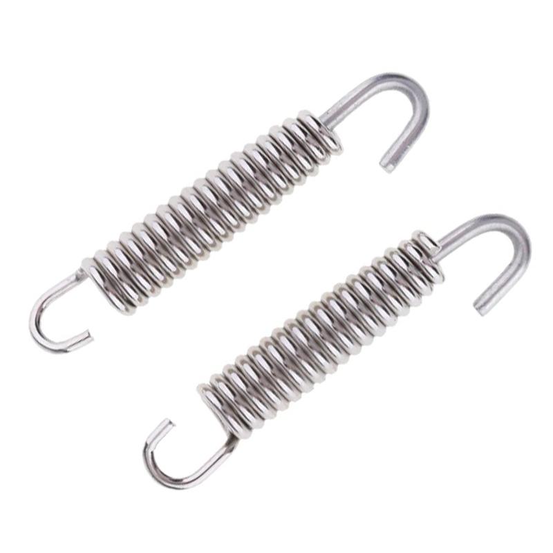 2Pcs 65mm Motorcycle Stainless Steel Exhaust Pipe Muffler Spring Hook Superior Strength & Appearance Exhaust Pipe Springs