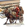 2D Christmas Reindeers Sled Santa Figurine Acrylic Ornament Christmas Santa Claus On Sleigh Decoration Holiday Party Supplies