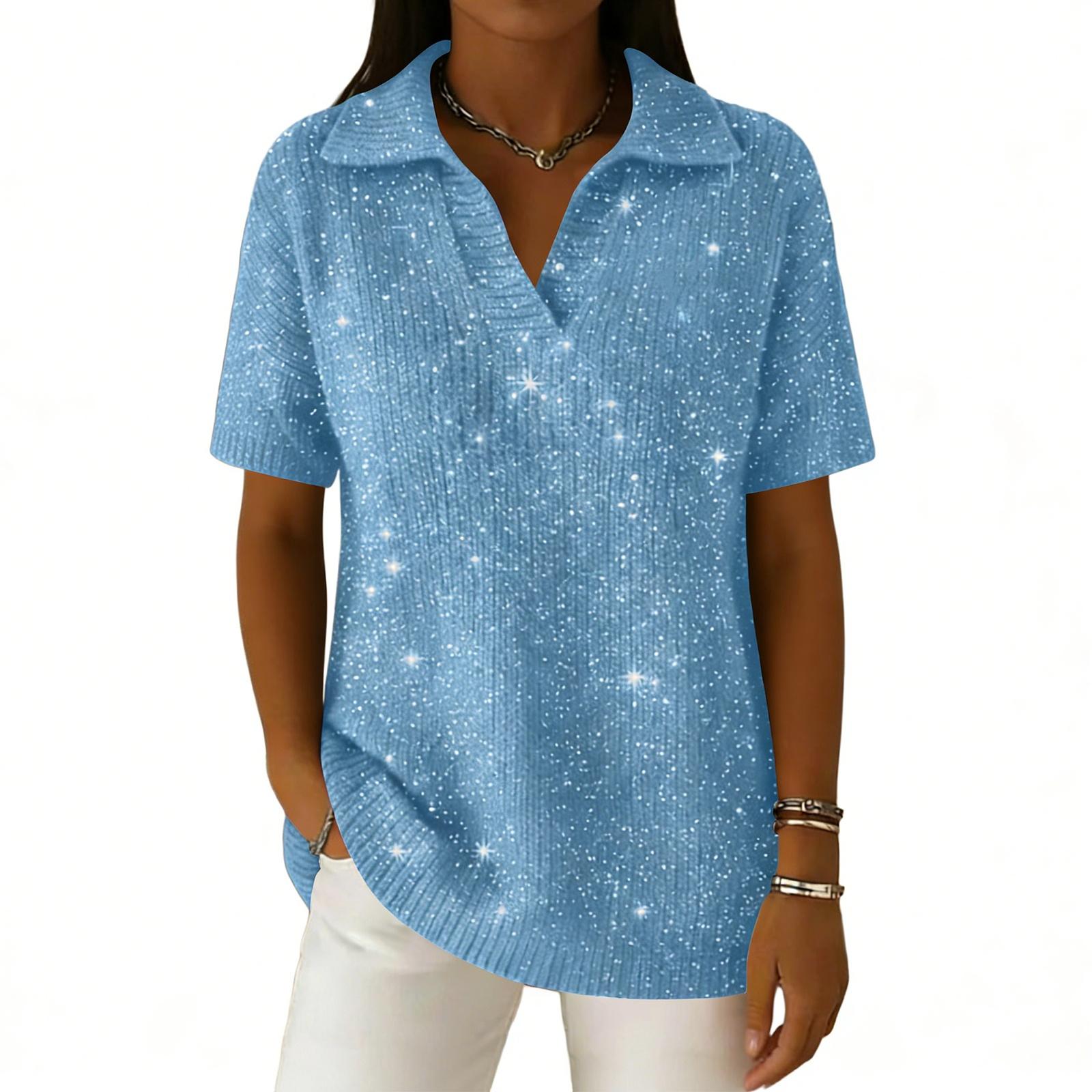 

Women s Blouse Fashionable and Casual T-shirt Top L