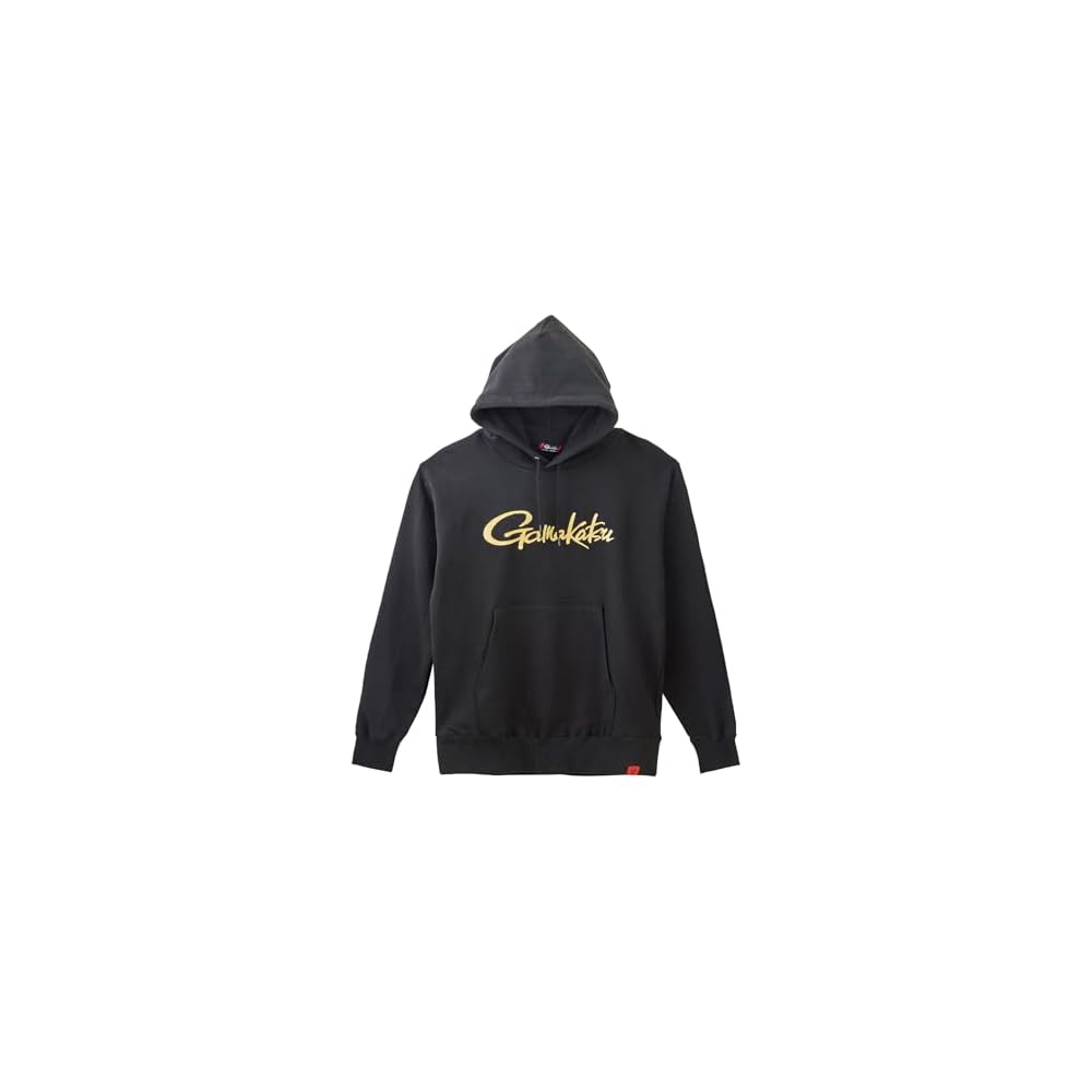 [Gamakatsu] Fishing Logo Hoodie Parka, Black, Size LL