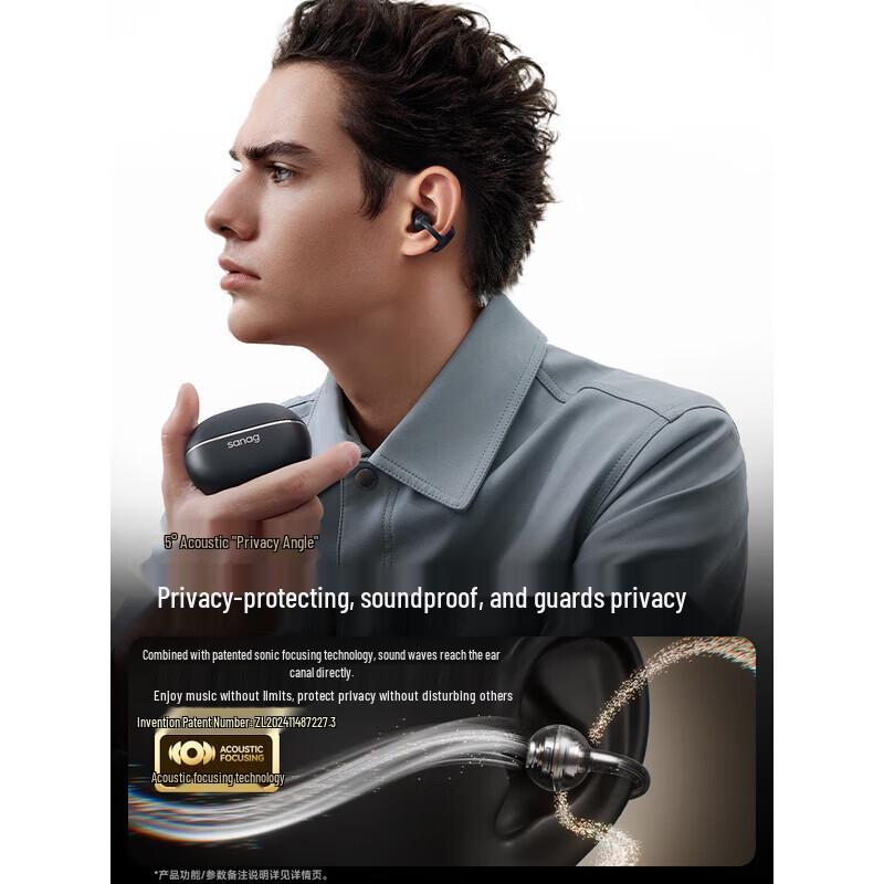 SANAG Z50 Ultra Open-Ear Clip-On AI Bluetooth Headset