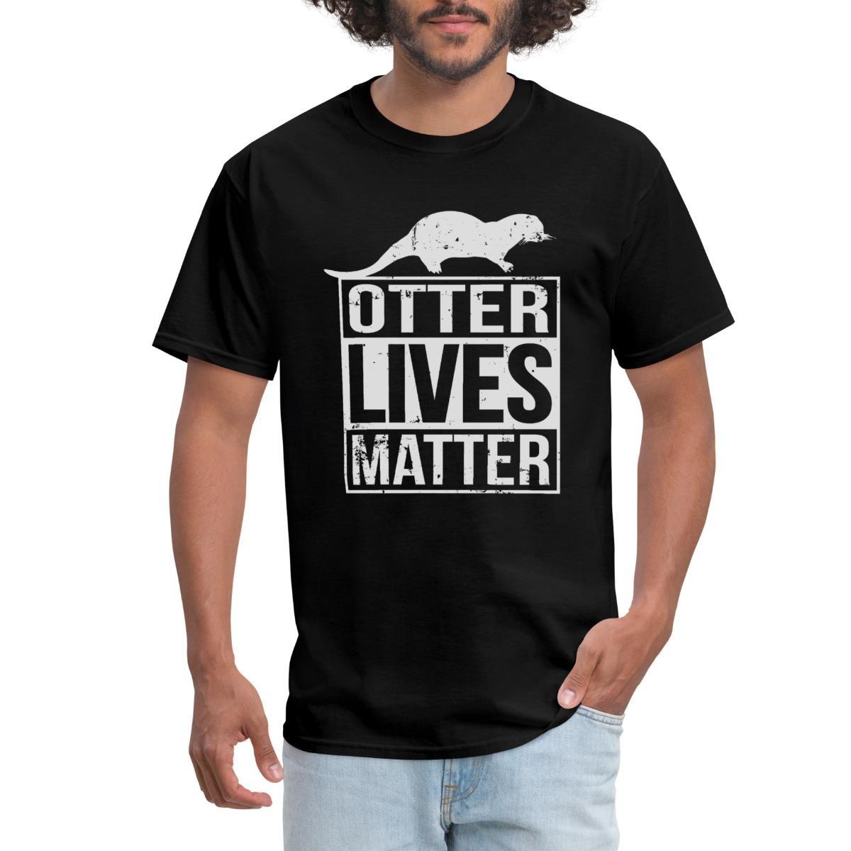 Otter Lives Matter Funny Sea Otter Gift Men s T-Shirt M