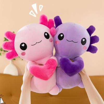 Mignon Dessin Animé Axolotl Peluche Super Doux Salamandre Animal Peluche Oreiller Couple Doux Axolotl Décoration Maison Cadeau de Noël