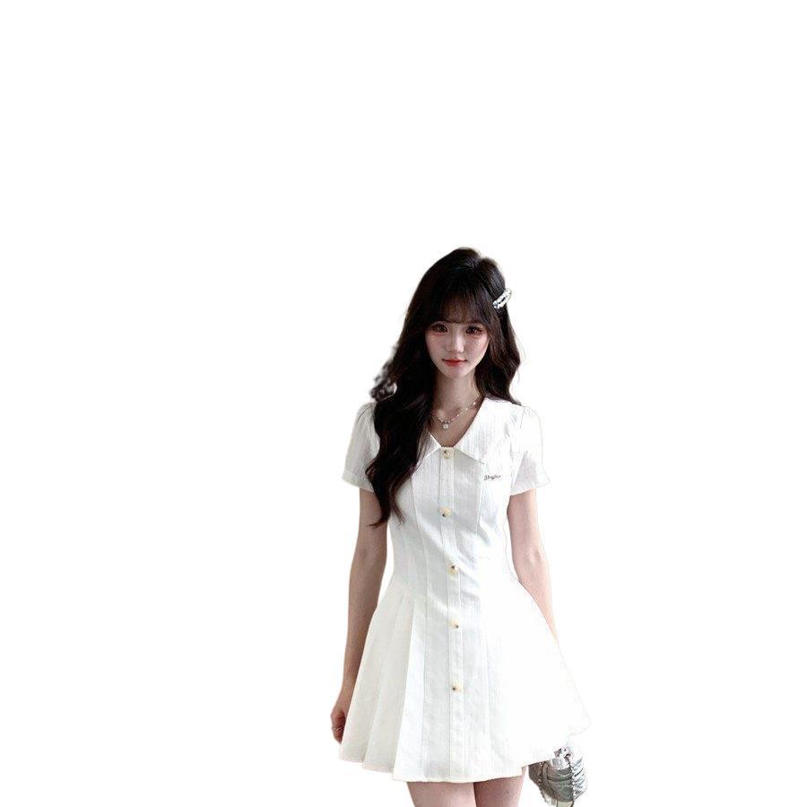 Jasmine Sea Salt College Style Shirt Dress - Petite Summer Sweetheart Skirt Set