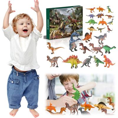 Dinosaurier Adventskalender 2025 mit Verschiedenen Dino Figuren Weihnachten Geschenk für Jungen Mädchen Teenager 3 4 5 6 Jahre Alt