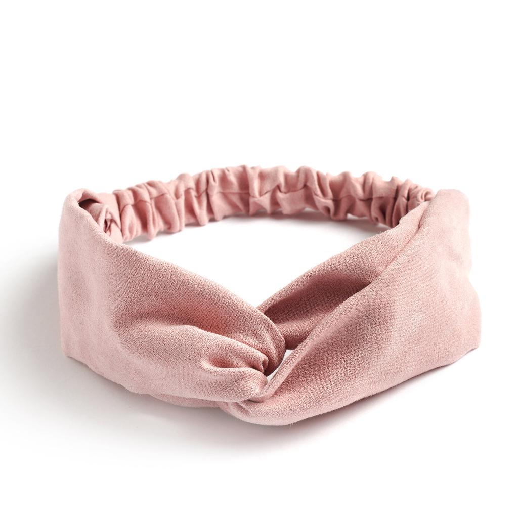 Cross Turban Solid Headbands for Women Twist Knotted Boho Suede Hair Bands For Girls Sweet Bow Headwrap Vintage Hair Accessories