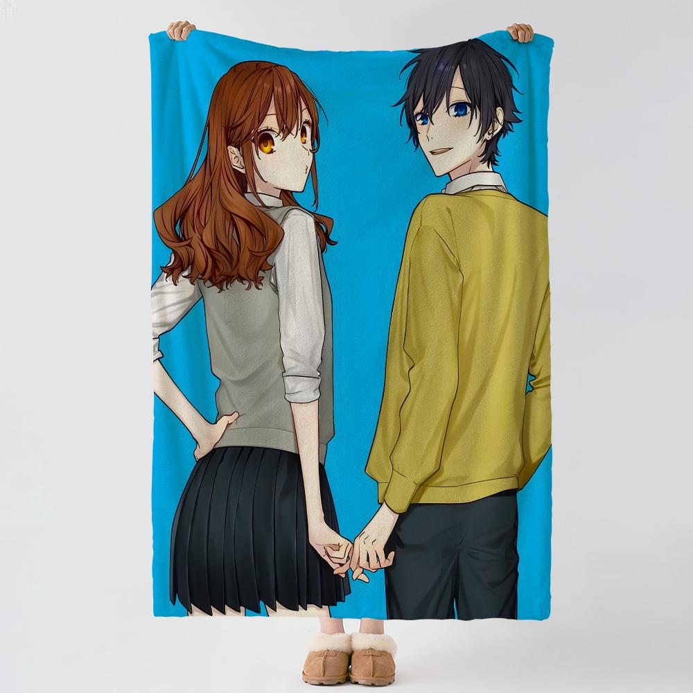 anime H-Horimiya-a Throw Thick Comfort Flannel Quilt, Multi-scene Use Indoor Outdoor Daily Nap