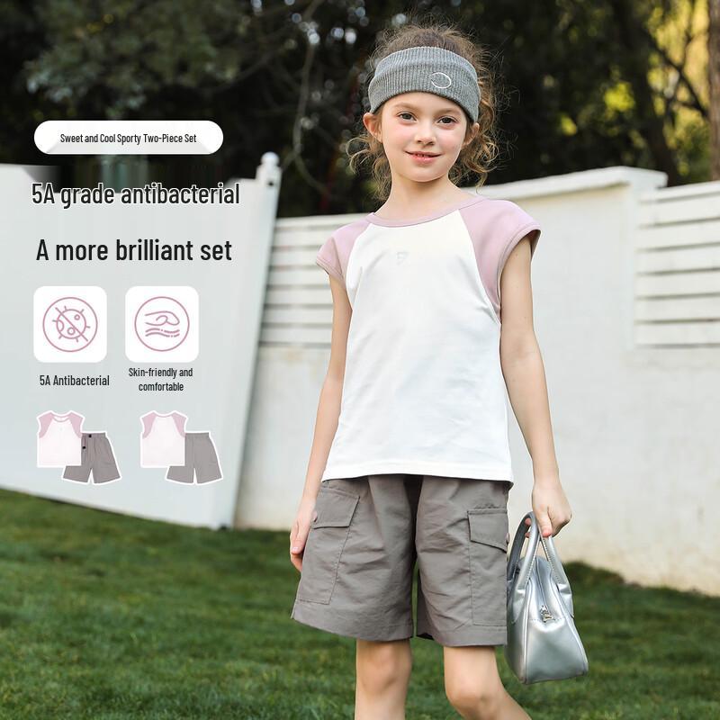 Fuluomi Girls  Cotton Sporty Two-Piece Set 140