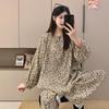 Women's Spring/Autumn Pajama Set: Long Sleeve & Pants, Loose Fit, Sweet Lazy Style, Suitable for Indoor & Outdoor Wear