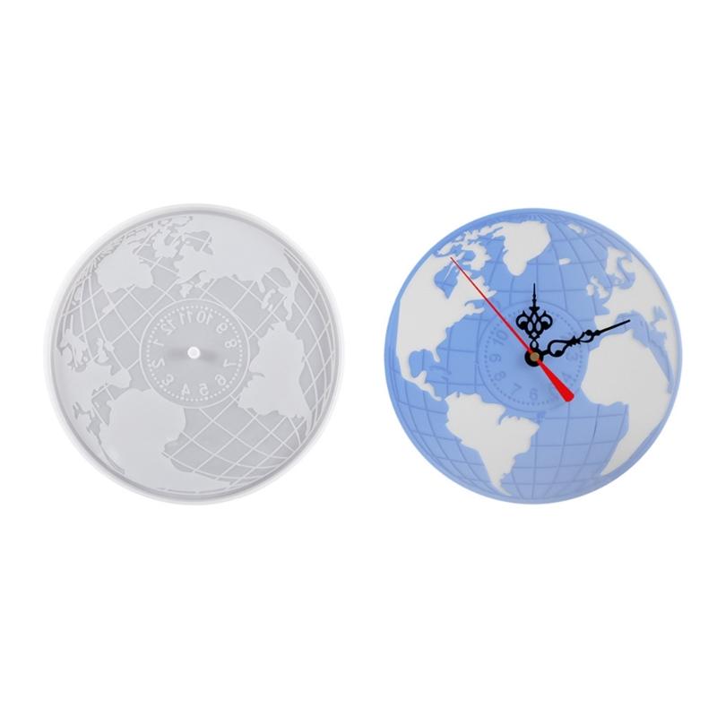 

Creative Silicone Clock Molds Resin Casting Mould Earth/Gear Clock Shape Epoxy Resin Mold Crafts Mold for Hand-Making
