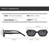 Retro Oval Sunglasses Women's Fashion Sunscreen Eyewear Street Snap Popular Korean Style Mirror Frame Beach Vacation Wear