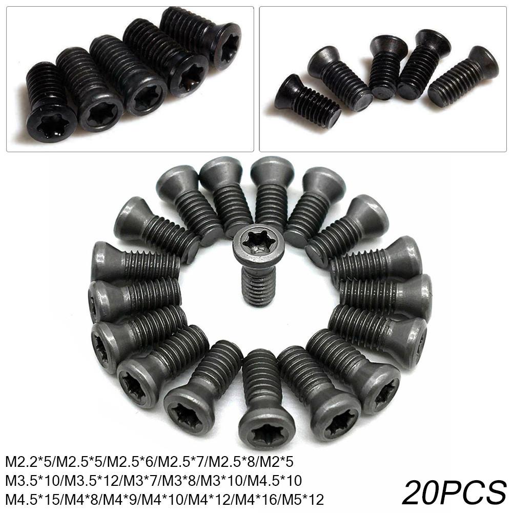 20 Pack Torx Screws M2 M2 5 For M3 For M3 5 M5 for Replacing Carbide Blades in CNC Lathe Tools Suitable for Tool Holders