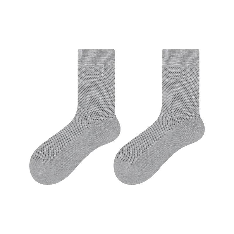 Socks Men'S Autumn High Tube Socks Mesh Breathable Pure Cotton Socks Sweat-Absorbing, Deodorant And Antibacterial Sports Socks Socks Industry
