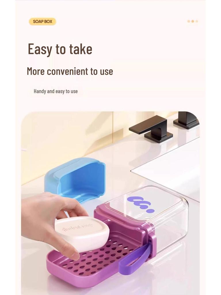 Travel Soap Box: Compact, Portable with Double-Layer Drainage and Advanced Sealing - Newcomer Discount 5 Yuan