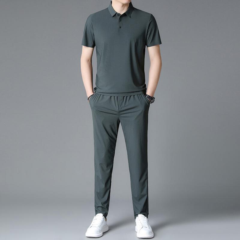 Middle-Aged & Young Men s Comfortable Summer Short Sleeve M