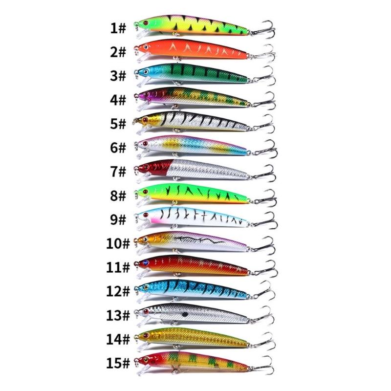 5/10pcs Minnow Fishing Lure Plastic Artificial Baits Topwaters Artificial Wobbler Crankbait Hard Baits Fishing Accessory