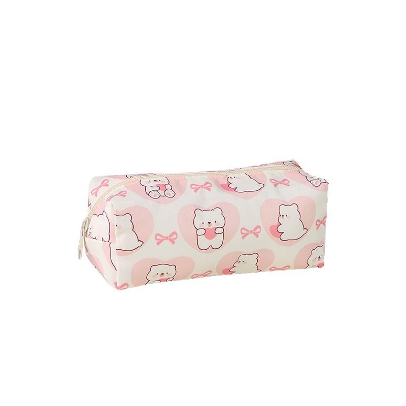 Kawaii Cat Pencil Case for Girls Spacious Cute Cartoon Pen Organizer,Aesthetic Instagram Style Large School Bag Student Supplies