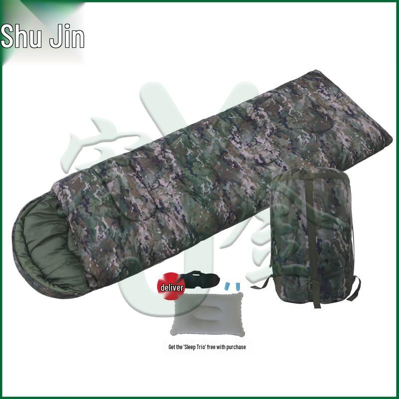Youjin Camouflage Envelope Sleeping Bag for Adults