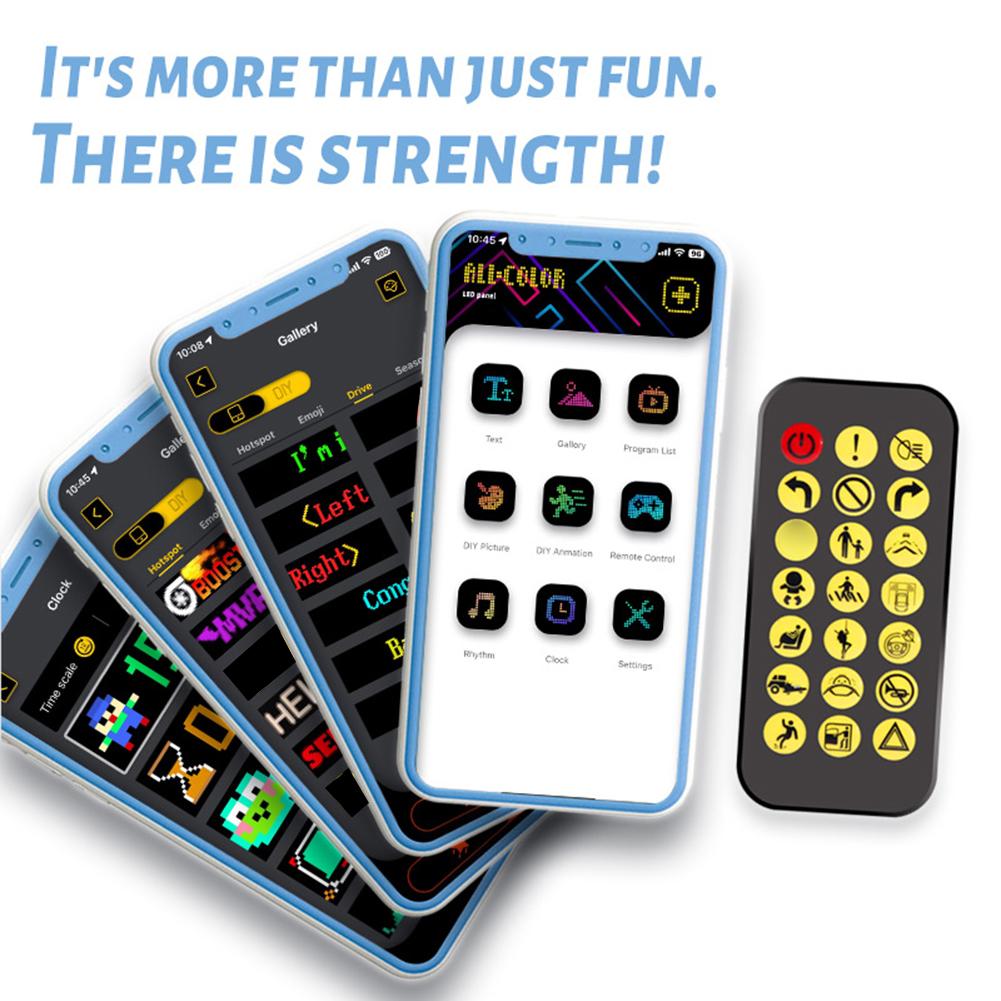APP Control LED Display Screen Bluetooth-Compatible Flexible LED Matrix Panel Scrolling Advertising LED Sign for Store Hotel Bar