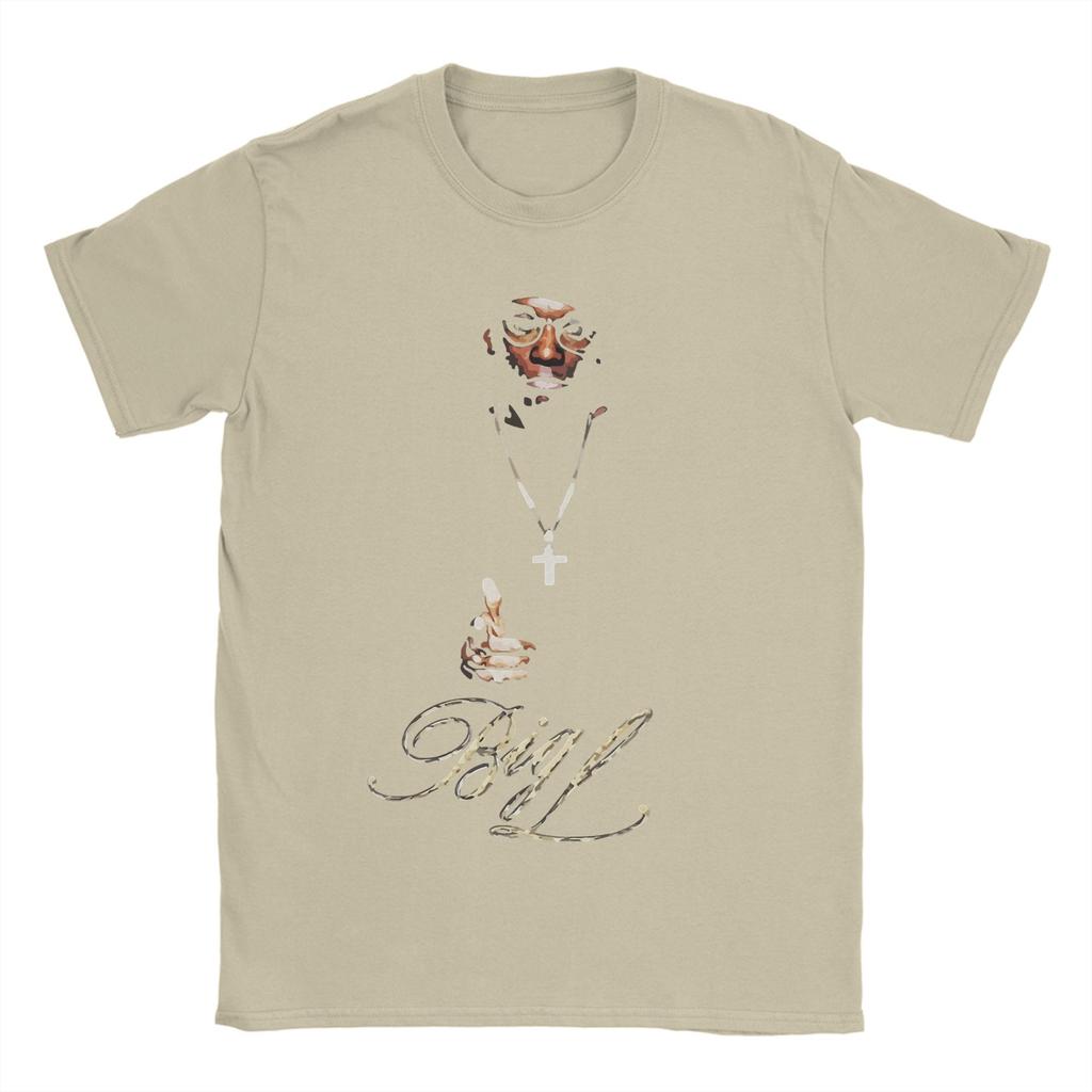Men Big L T Shirt  100% Cotton Clothes Unique Short Sleeve Crewneck Tee Shirt New Arrival T-Shirts