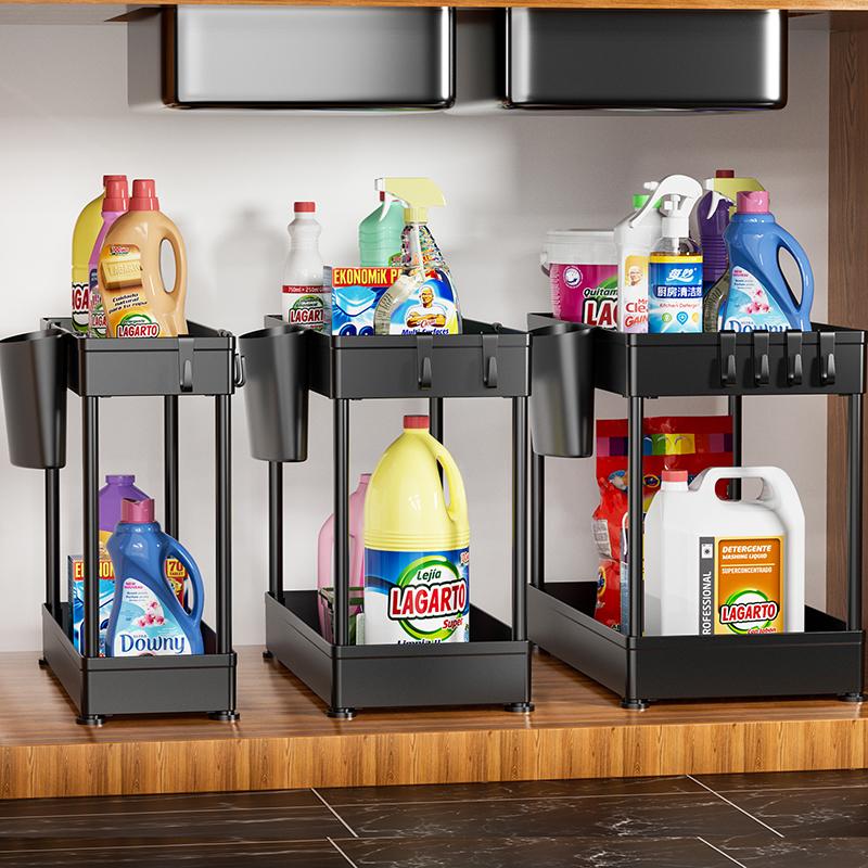 

2-х уровневый органайзер под раковиной, органайзер для шкафа, корзина, стеллаж для хранения с крючками, подвесной стакан, органайзер для ванной комнаты и кухни