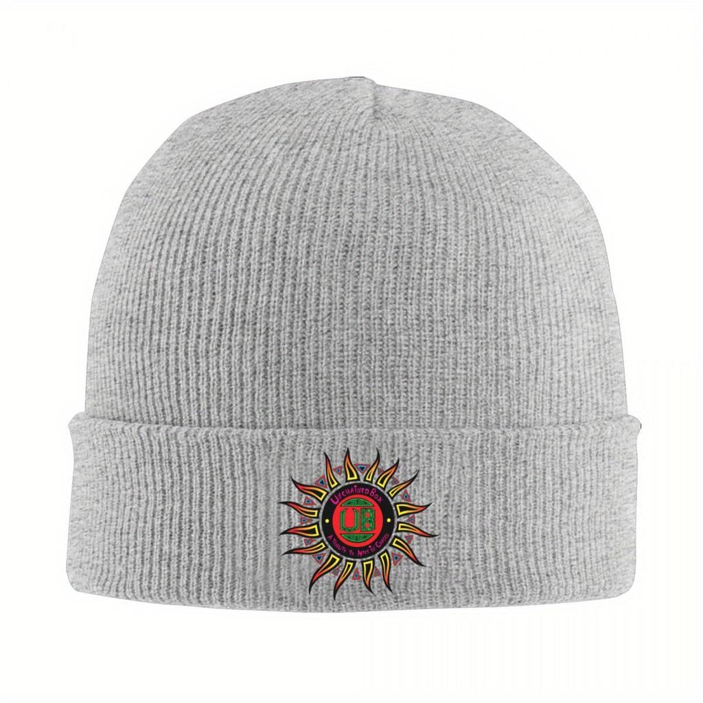 Alice In Chains Logo Knitted Hat Women's Men's Skullies Beanies Winter Hat Acrylic Crochet Melon Cap