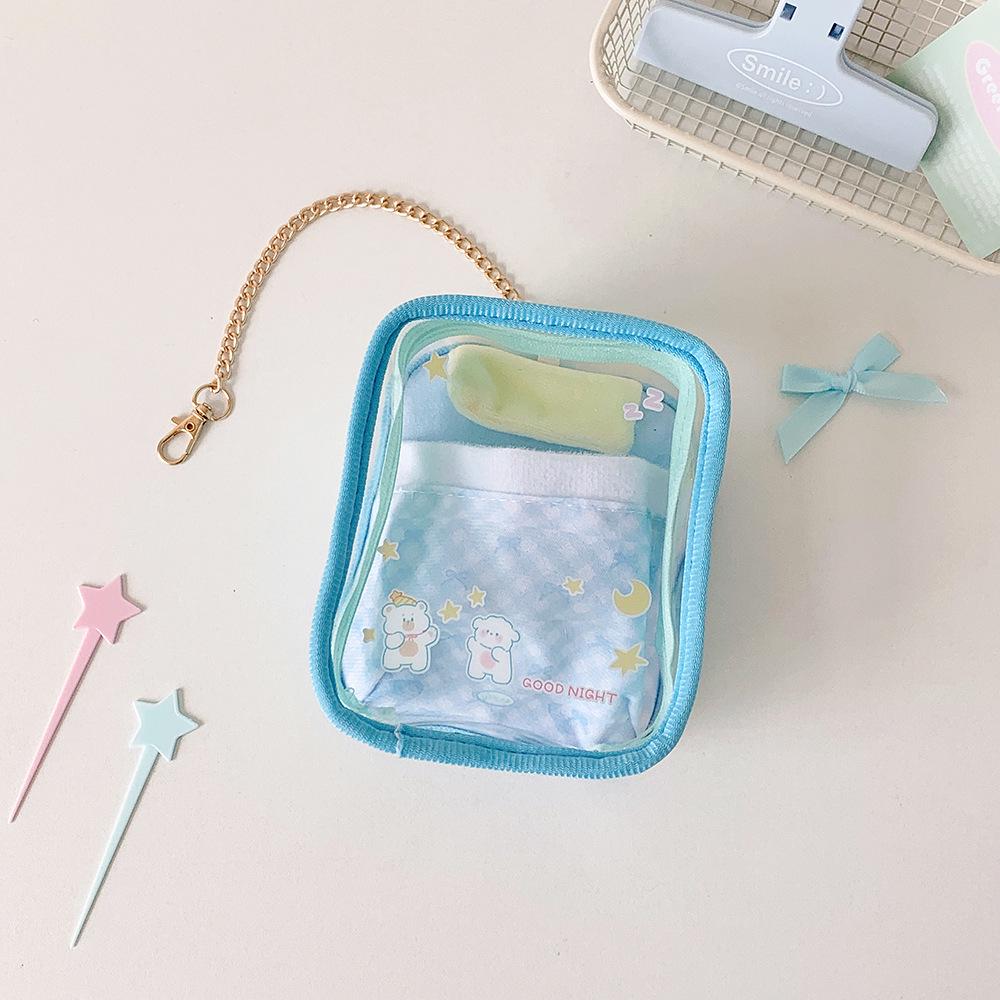 Transparent Cartoon PVC Plush Doll Stroller & Badge Display Ita Bag