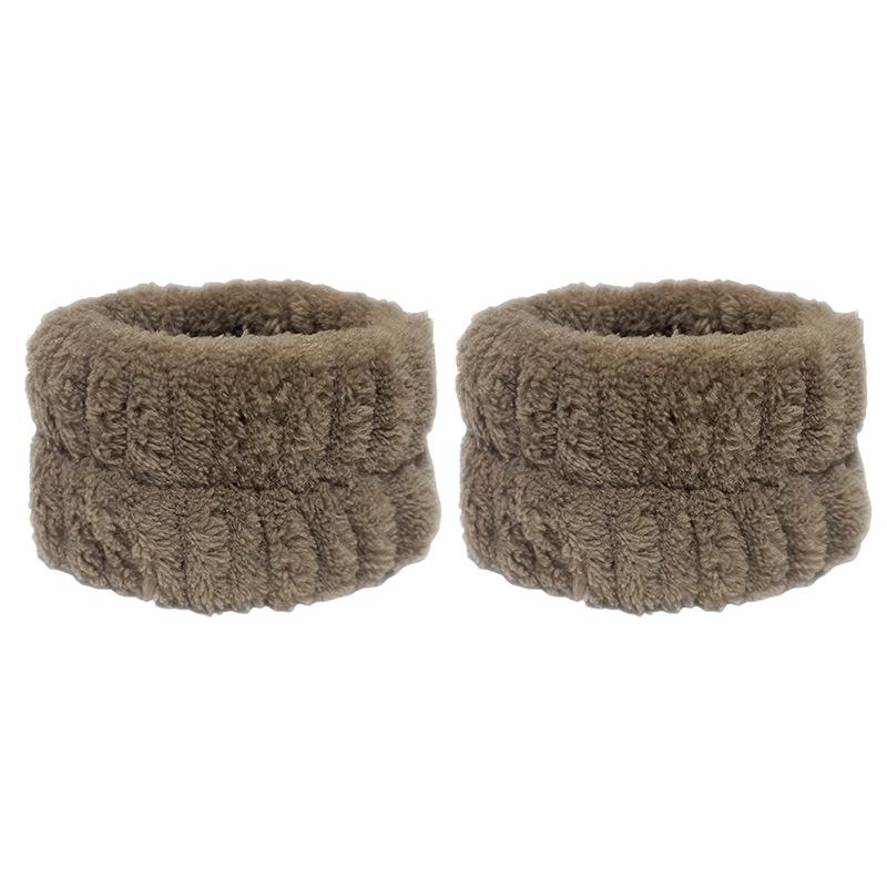 Plush Flannel Absorbent Wristbands & Splash-Proof Headband Set