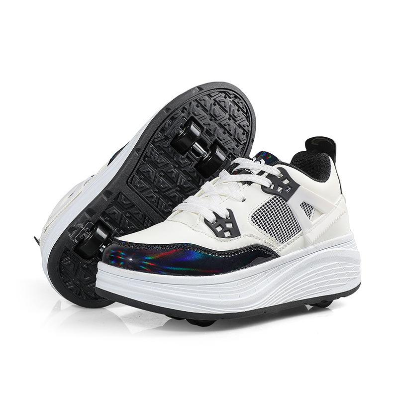 Runaway Shoes Four-wheel Invisible Girls' Student Roller Skates Automatic Walking Boys' Deformed Shoes Children's Roller Skates