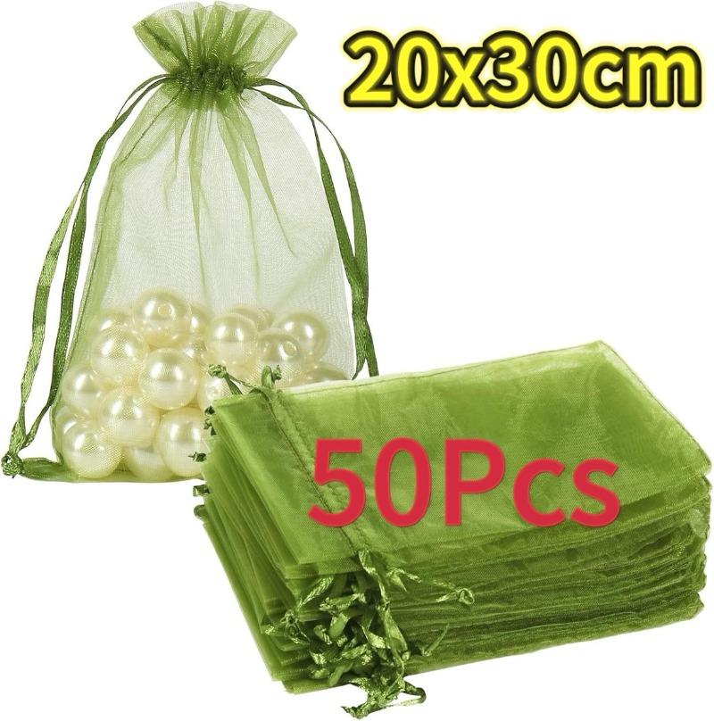 50 Unidades Bolsas de Malla para Protección de Frutas Uvas Fresa Planta Bolsa para Invernadero de Hortalizas Control de Plagas Bolsas de Malla Anti-Pájaros Herramienta de Jardín