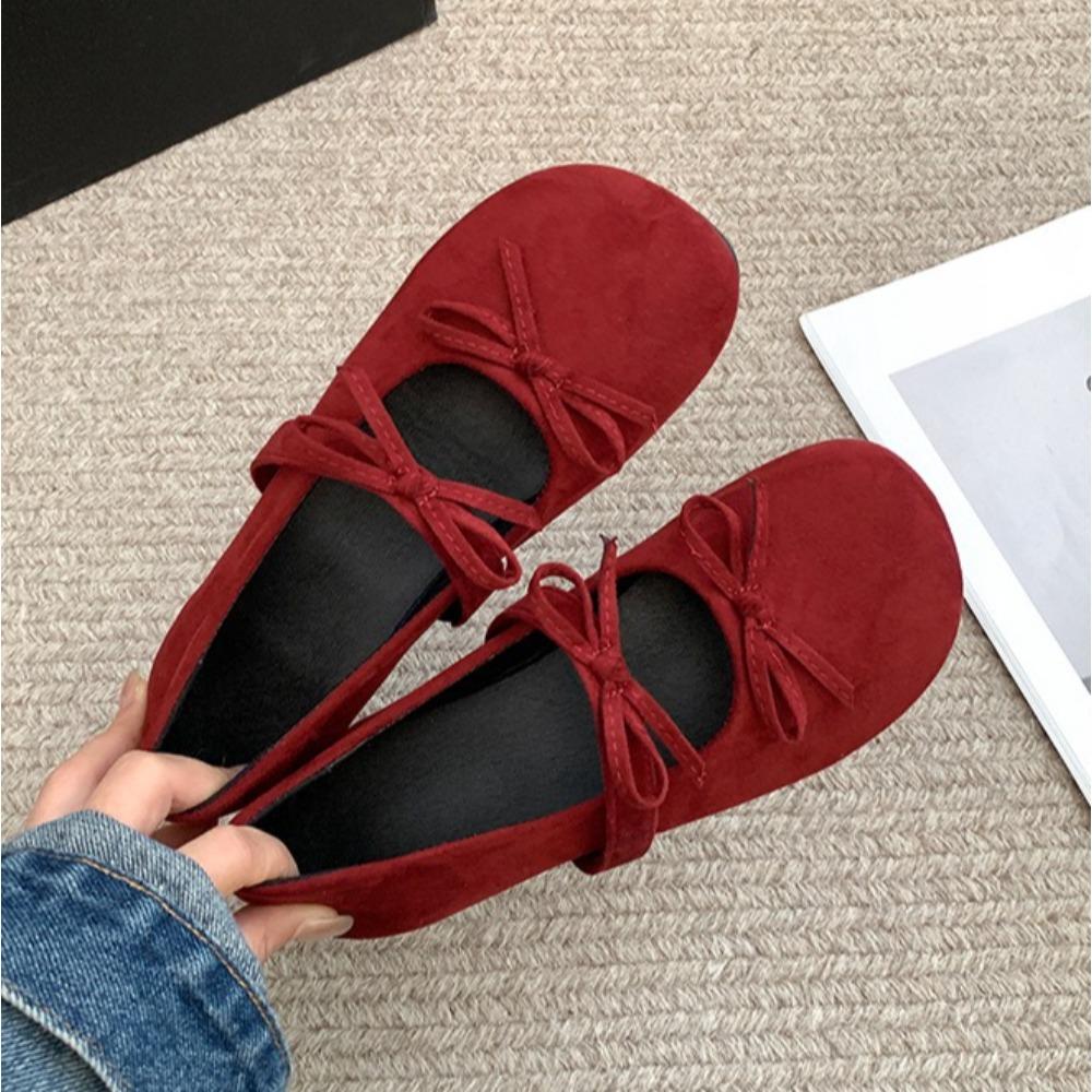 Flats for Women's Fashion Temperament French with Skirt Shallow Mouth Flat Shoes Women's 2026 New Summer Bow Mary Jane Shoes