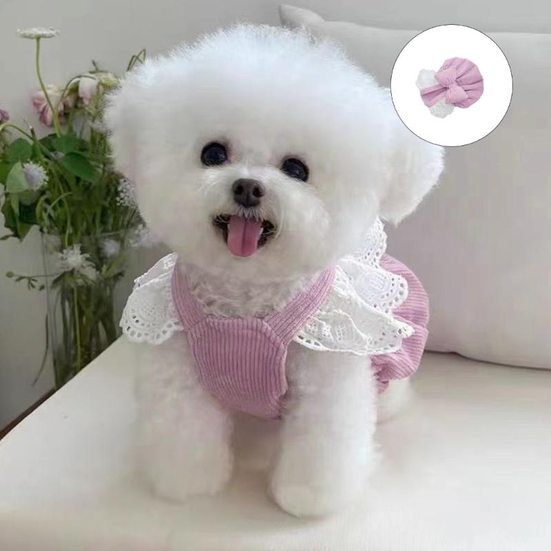 Fashion Dog Dress Features Leashes Attachment Available In Various Size For Festives Event Casual Outings