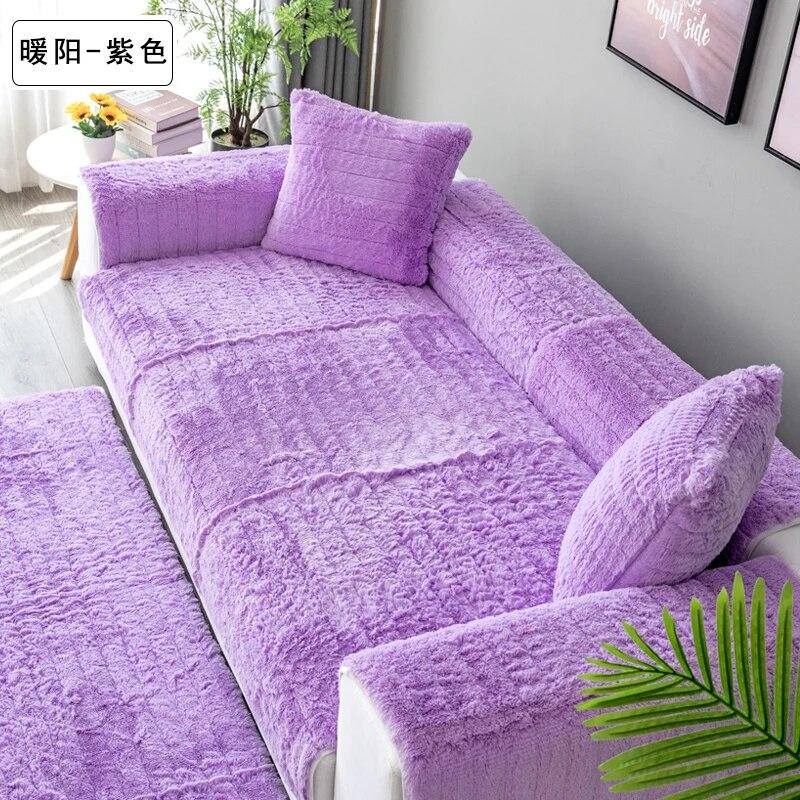 Sofa Kussen Konijnenhuid Brede Rand Antislip Pluche Gepersonaliseerde Herfst en Winter 90x120cm