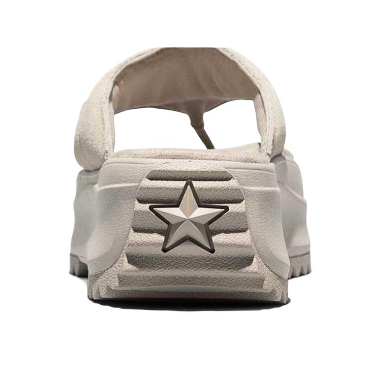 Converse Run Star Thick Sole Round Toe Solid Color Rubber Bottom Flip Flops Unisex Footwear A20651C