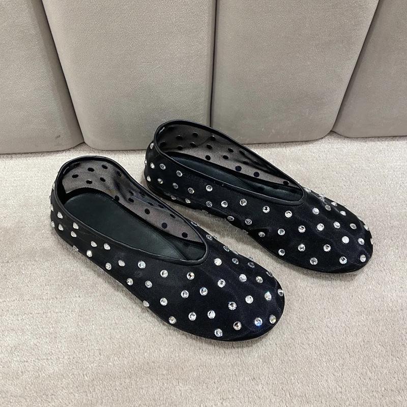 Mary Jane Shoes for Women Rivet Suede Classic Retro Brown Casual Soft Bottom Comfortable Ladies Flats Rhinestone Trimmed Flats