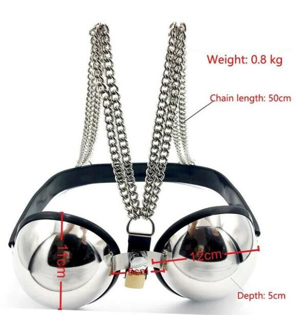 New 3 Colors Stainless Steel Women Adjustable Chastity Bra Lock Female Chastity Device Breast Protection Roleplay Sex Toys