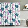 Blue Green Pink Lavender Floral Shower Curtain Waterproof Decorative Bathroom Accessories Modern Home Interior Design