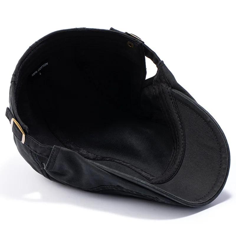  Spring Cotton Beret Dad Casual Newsboy Hat Big Head Man Oversize Flat Peak Painter Cap Summer Beret Male 62cm Hats