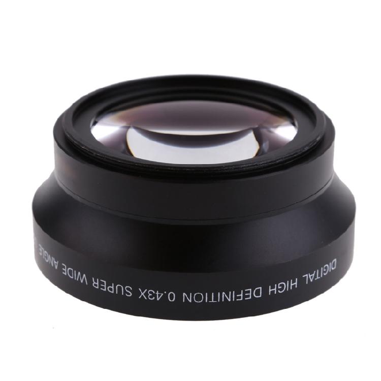 72mm 2.2X Teleconverter Lens/0.43X Wide Angle Lens Kit for Close-up Shooting