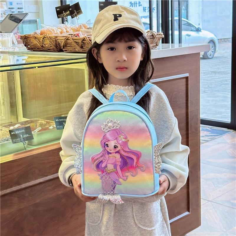 Adorable Mini Mermaid Backpack For Kids With Sparkling Sequins And Comfortable Design