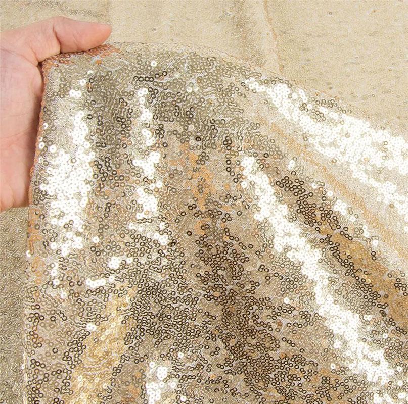 Encrypted 3mm Sequin Fabric Flashing Chip Embroidered Mesh Wedding Tablecloth Decor Dress Clothing Wedding Birthday Home Decor