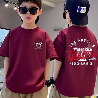 Sommer Baumwoll-T-Shirt für Jungen mit lockerer Passform - Kurzarm, Rundhals Sportoberteil